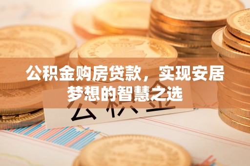 抚宁公积金购房贷款，实现安居梦想的智慧之选