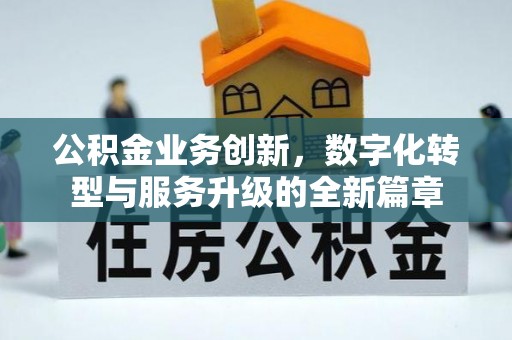 抚宁公积金业务创新，数字化转型与服务升级的全新篇章